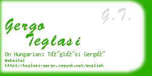 gergo teglasi business card